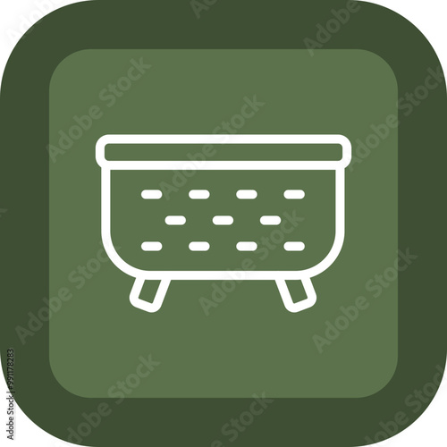 Tub Vector Icon Design