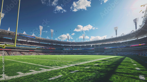 Aussie Rules Football Stadium Day.