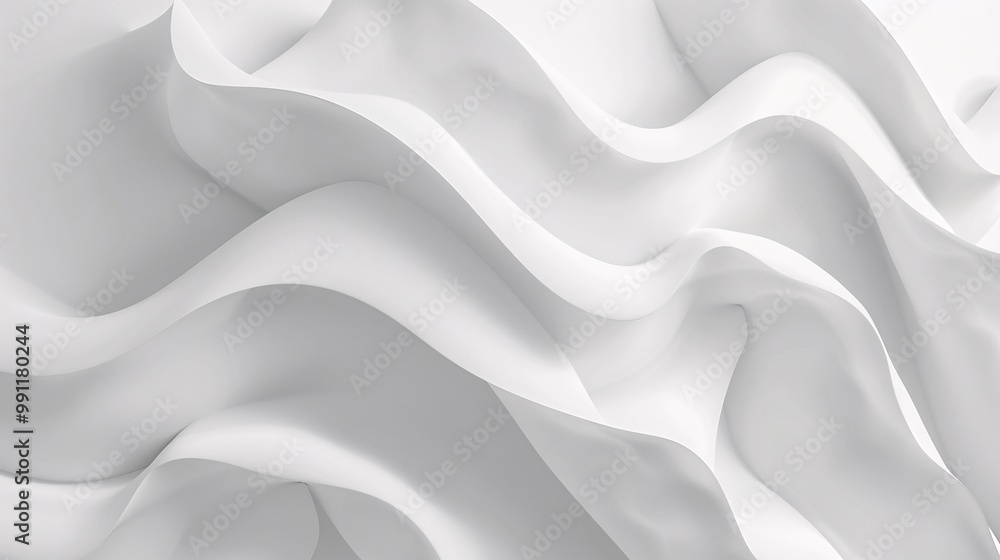 Obraz premium Abstract white curve background