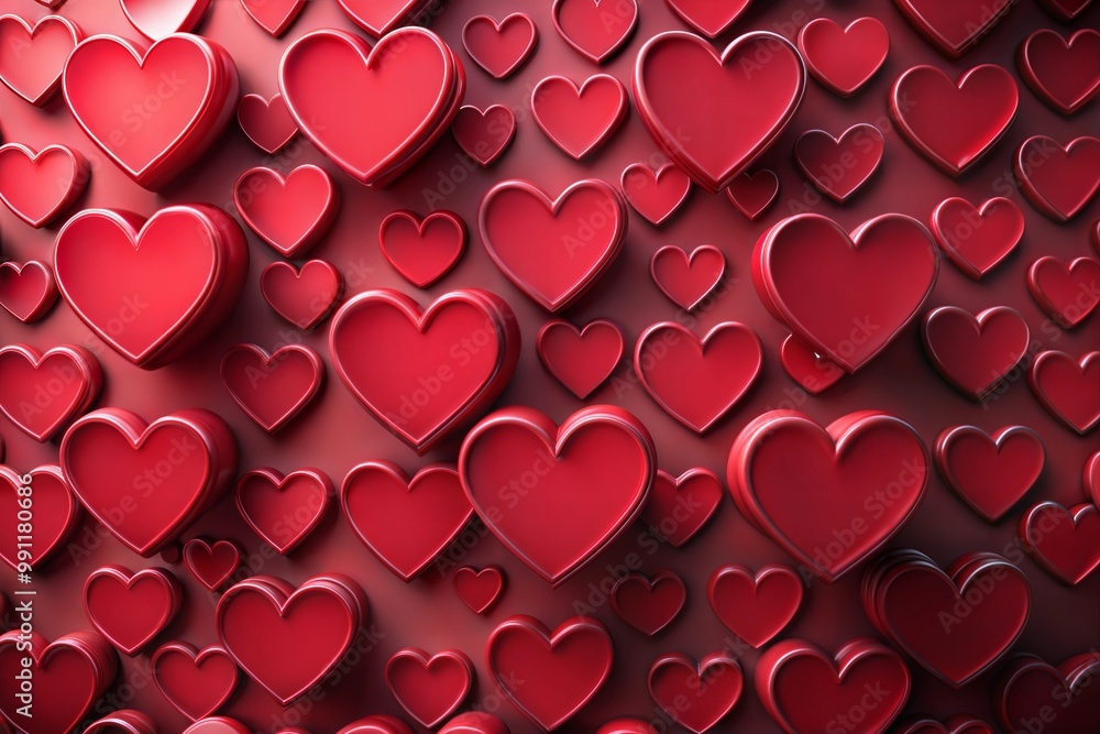 Red hearts background for romantic setting Red hearts background for romantic setting