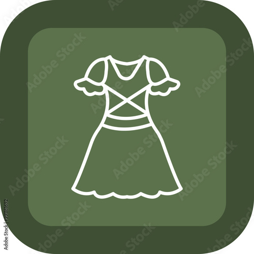Dirndl Vector Icon Design