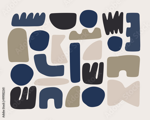 Abstract shape element set icon