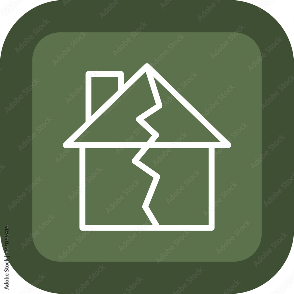 Obraz premium Cracked House Icon Design