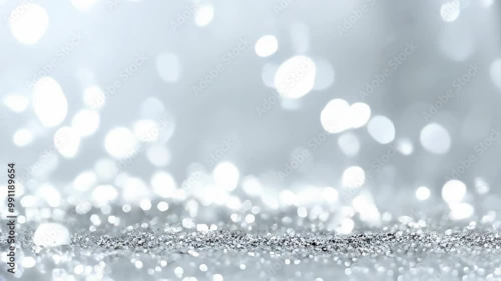 A video of glitter falling and shimmering against a bright silver and white background, creating a magical and festive atmosphere. Ideal for holiday themes or text overlays 2026 - 2027. A video of glitter falling and shimmering against a bright silver and white background, creating a magical and festive atmosphere. Ideal for holiday themes or text overlays 2026 - 2027.
