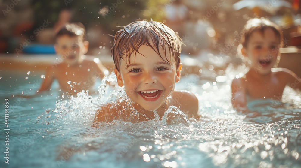 Children playing in the water. Children playing in the water.