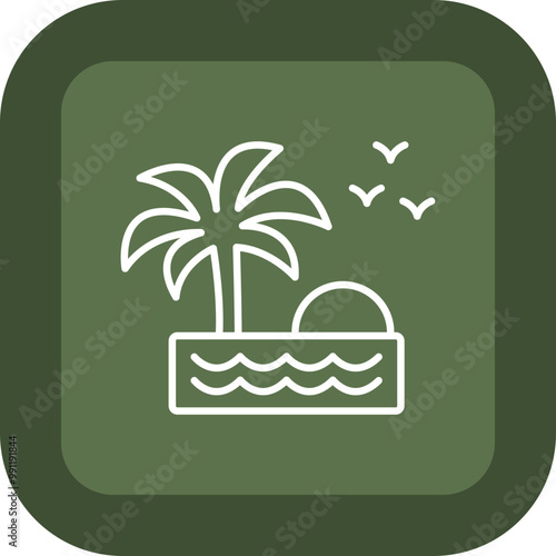 Oasis Vector Icon Design