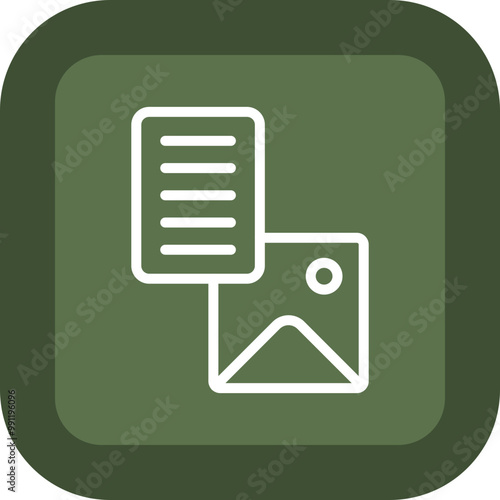 Text To Image Vector Icon Design
