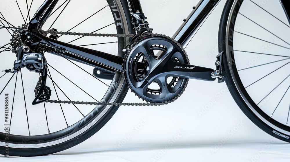 Naklejka premium Black Road Bike Close Up