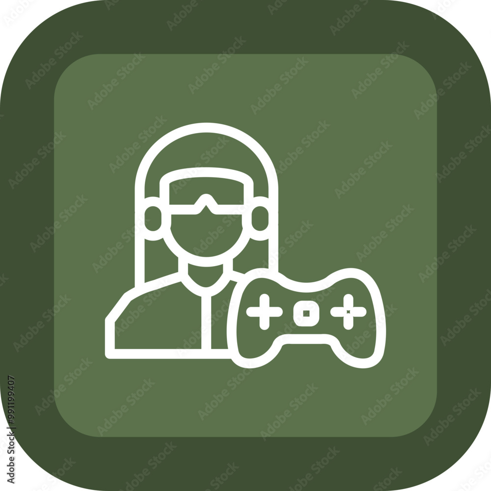 Gamer Girl Icon Design Gamer Girl Icon Design