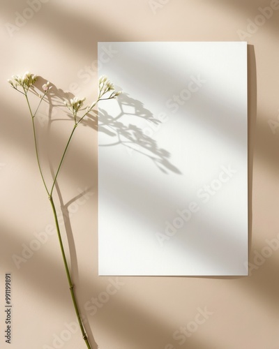 Minimalist Blank Template with Natural Elements