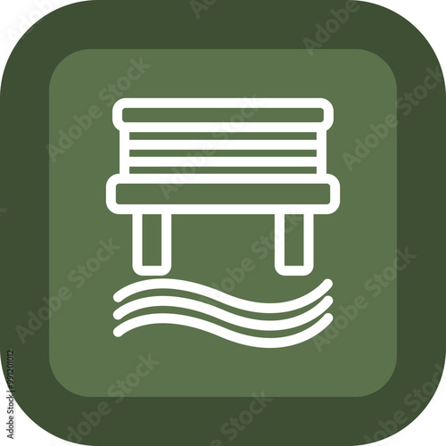 Water Bridge Icon Design