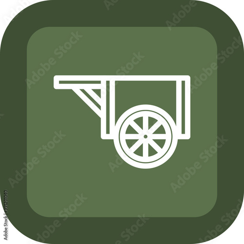 Wood Cart Icon Design