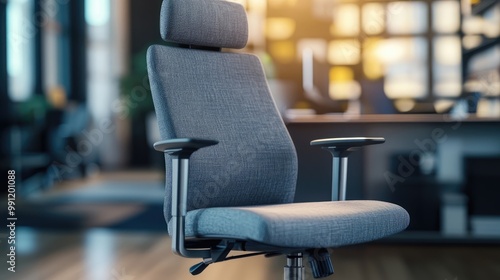 Ergonomic office chair with fabric upholstery and lumbar support