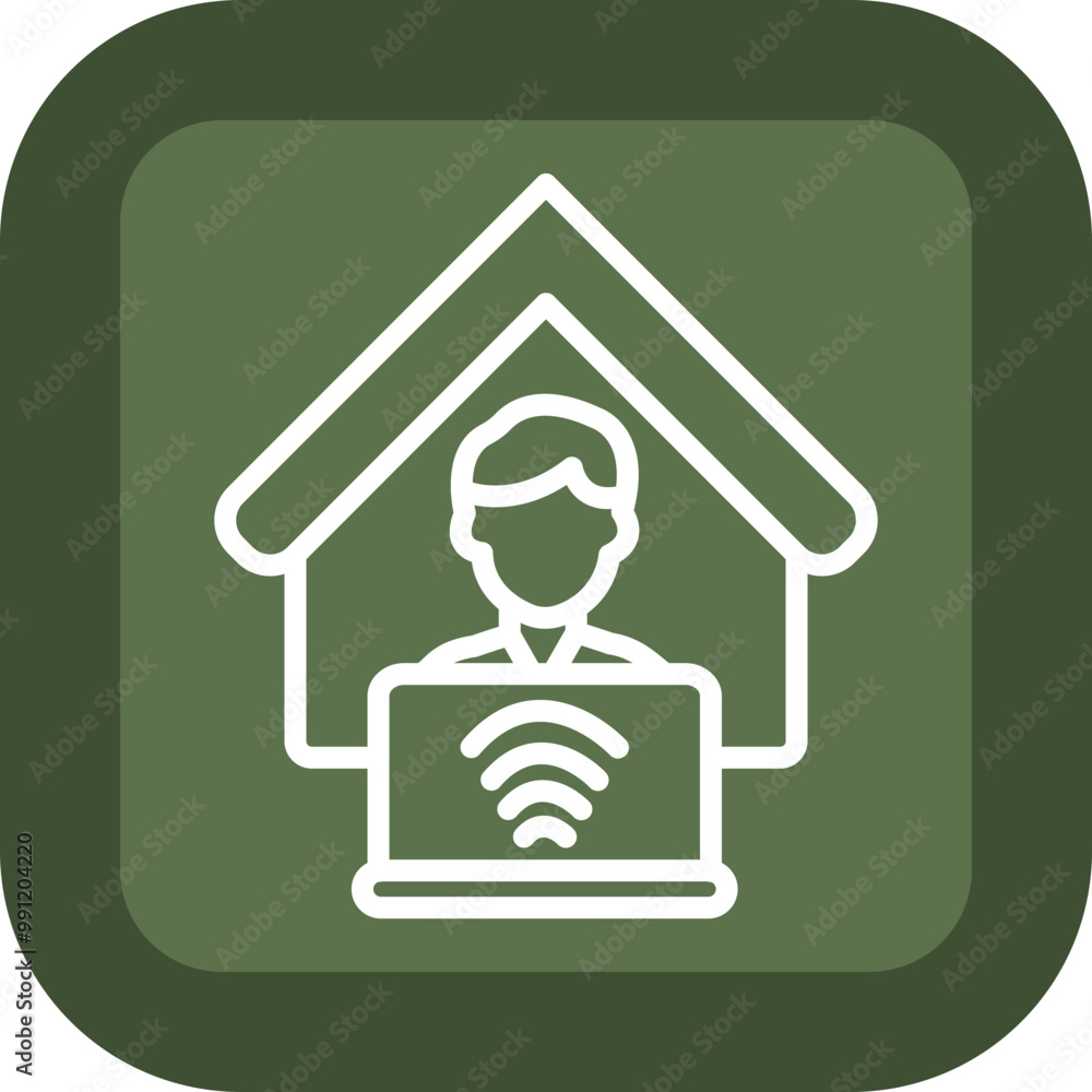 Remote Working Icon Design Remote Working Icon Design