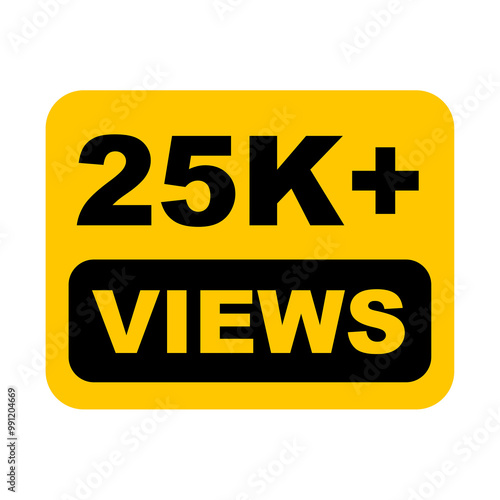 25K views on transparent background