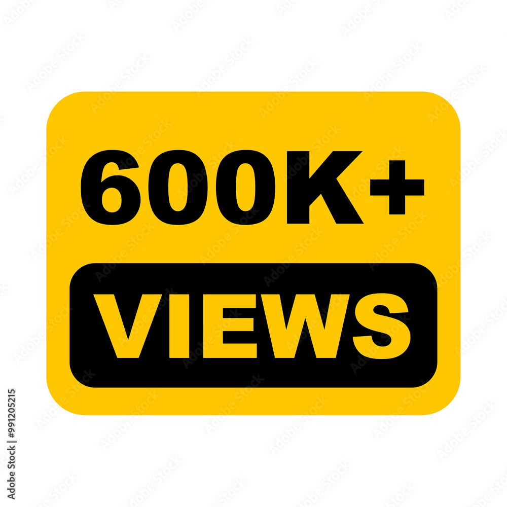 600K views on transparent background 600K views on transparent background