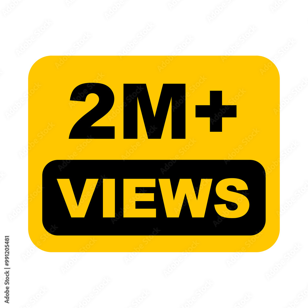 2M views, 2 million views on transparent background 2M views, 2 million views on transparent background