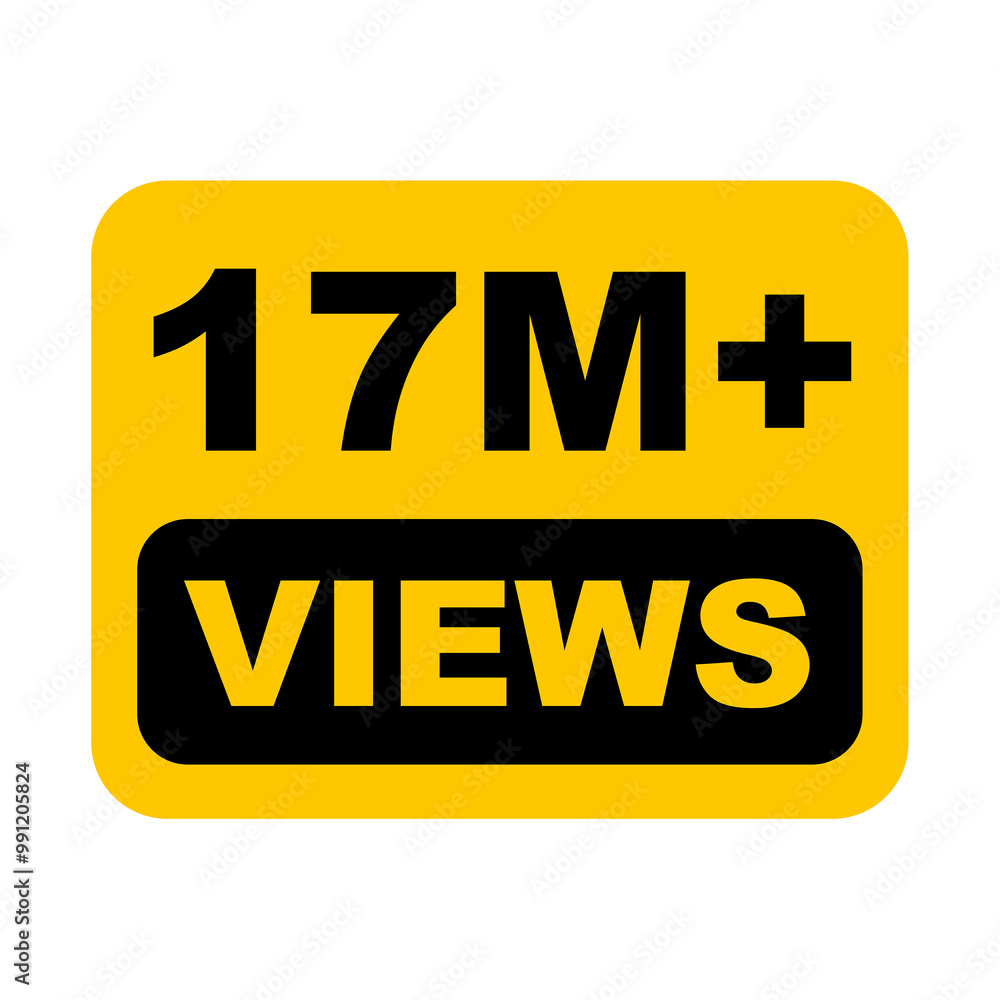 17M views, 17 million views on transparent background 17M views, 17 million views on transparent background