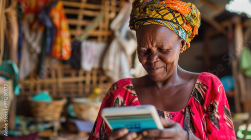 A digital platform offering microfinance banking services, providing easy access to loans, savings accounts, and financial tools for underserved populations. photo