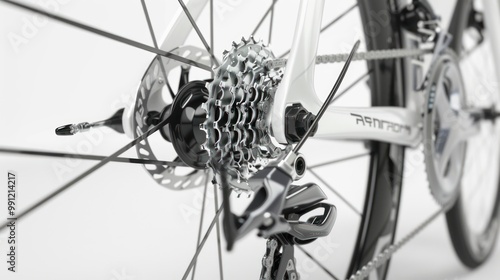 Close-up of a Bicycle's Rear Wheel and Cassette