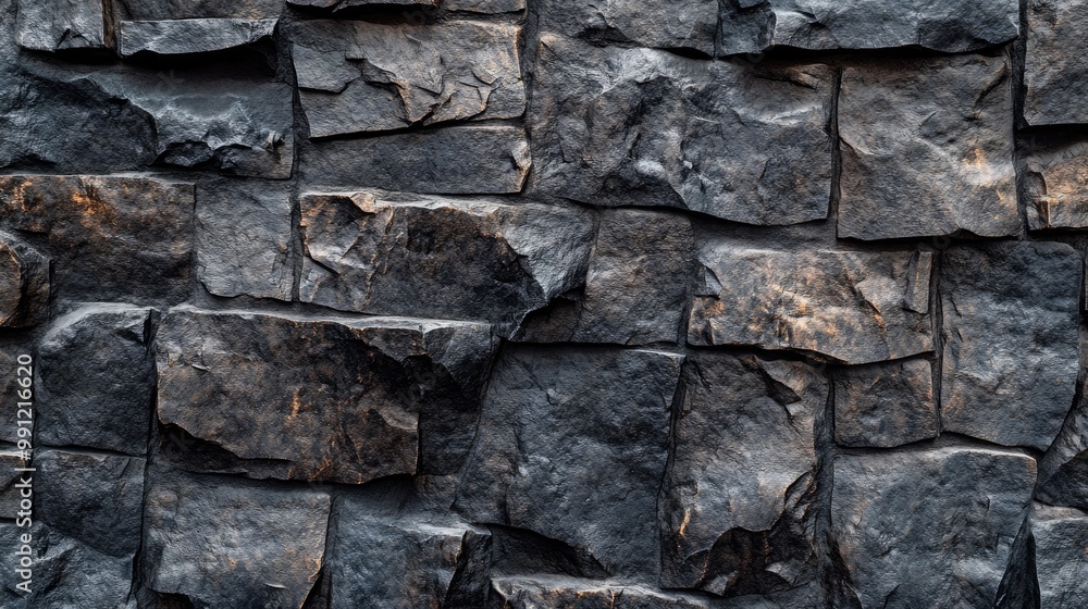 Dark brown natural stone wall texture background in a panoramic view Dark brown natural stone wall texture background in a panoramic view