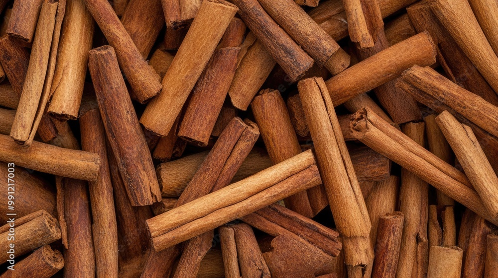 Close up of cinnamon sticks ideal for use as a banner panorama or background image Close up of cinnamon sticks ideal for use as a banner panorama or background image