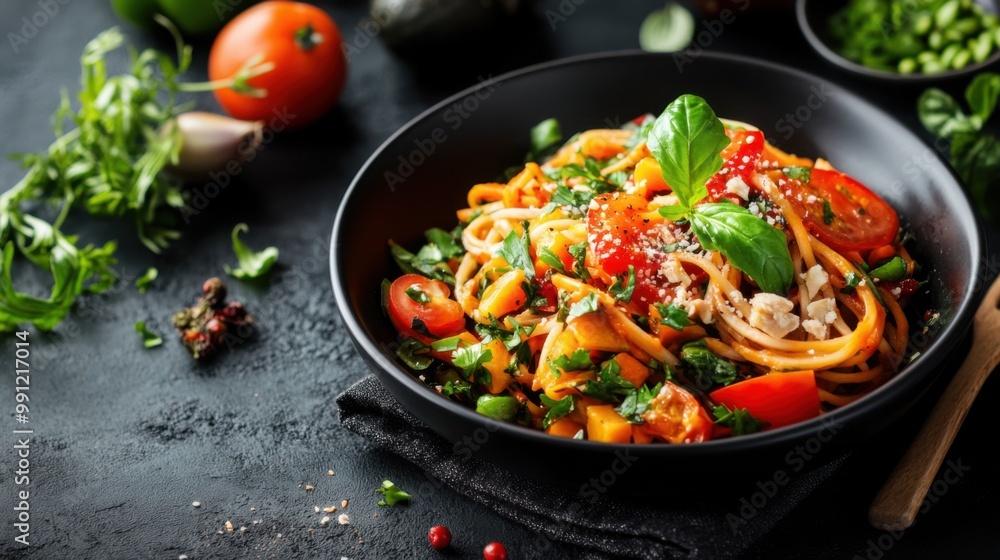 Fresh Papaya Salad with Colorful Vegetables Fresh Papaya Salad with Colorful Vegetables