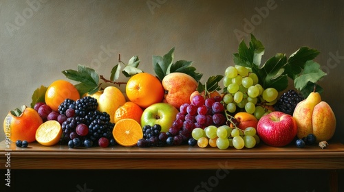 Vibrant and Fresh Assortment of Fruits