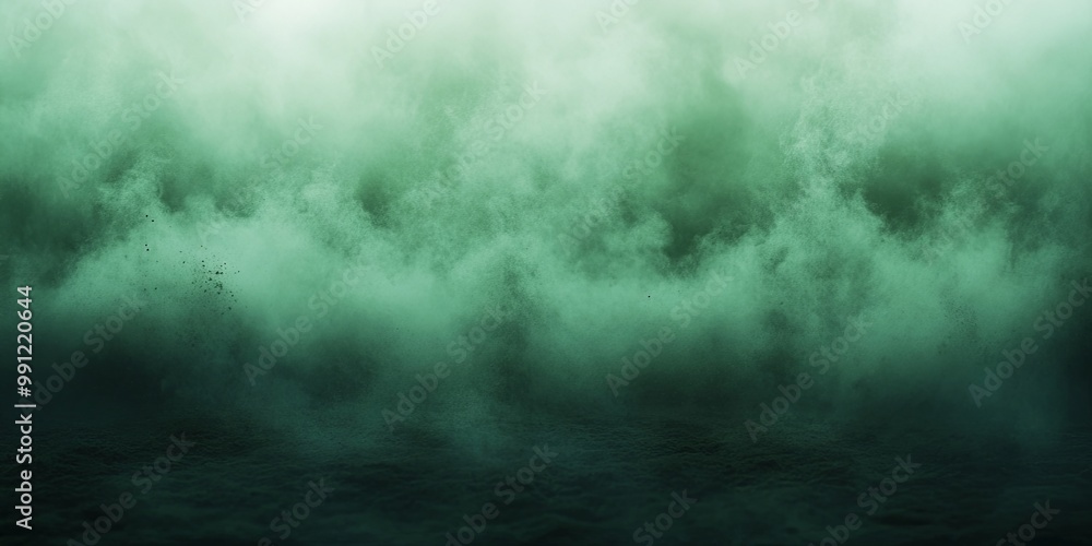Fototapeta premium A Swirling Green Mist Creates a Dreamy and Ethereal Atmosphere, Perfect for Adding Depth and Mystery to Any Design