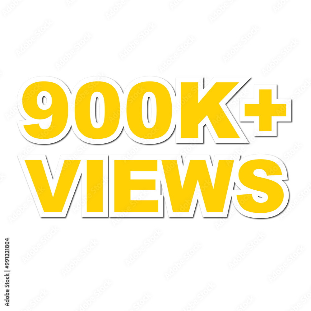 900K views on transparent background 900K views on transparent background