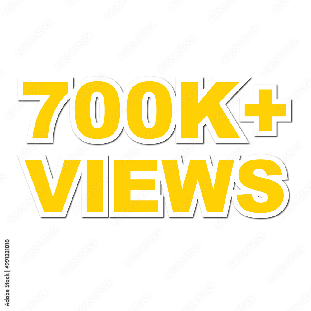 700K views on transparent background 700K views on transparent background