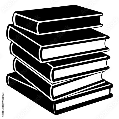 stacked books vector illustration