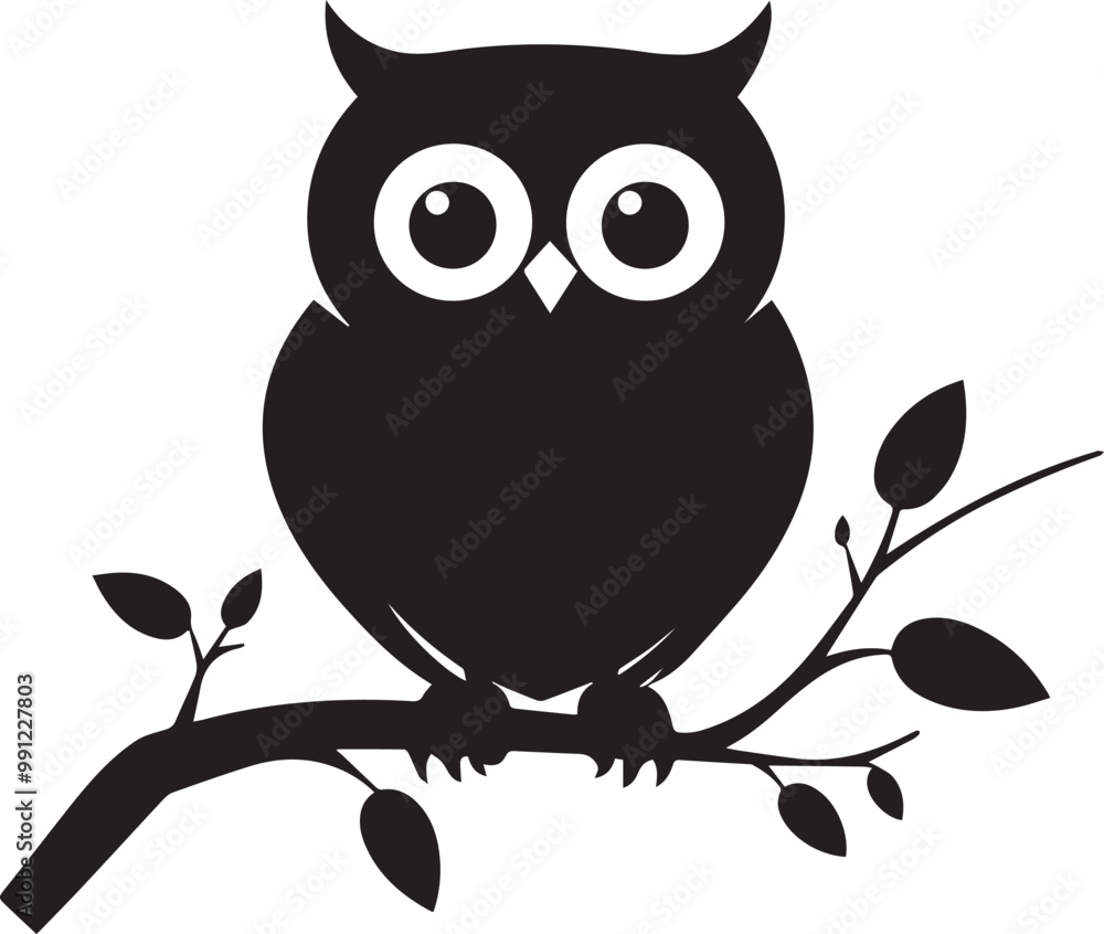 Fototapeta premium owl on branch