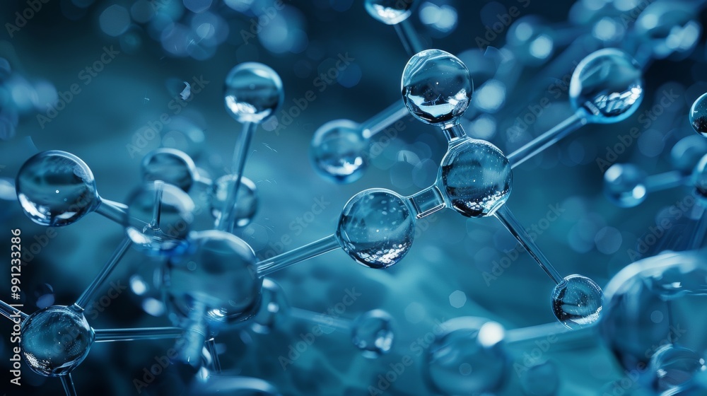 Molecular structure of scientific data or chemical compounds in a futuristic digital background Molecular structure of scientific data or chemical compounds in a futuristic digital background