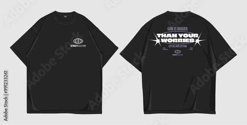 Oversize mockup design street...