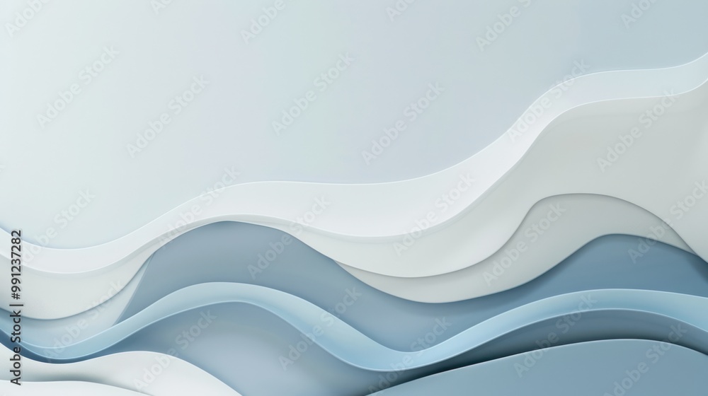 Abstract Blue and White Waves Abstract Blue and White Waves
