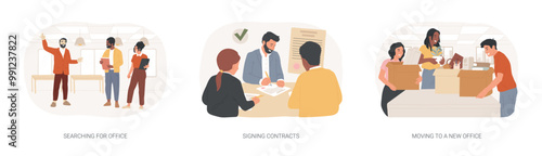 Successful entrepreneurship isolated cartoon vector illustrations se