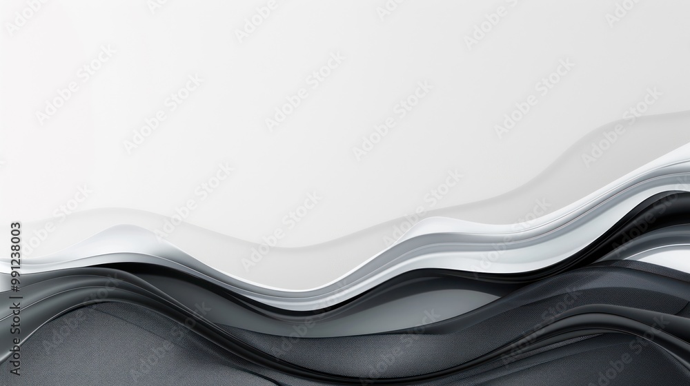 Abstract Black and White Waves Abstract Black and White Waves