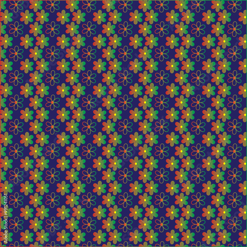 Abstract floral pattern bright colors, background vector illustration modern art design Seamless pattern set Simple design for of textile.