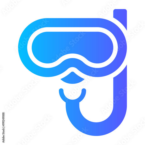 snorkeling gradient icon