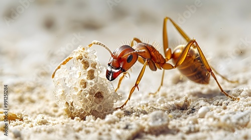 Ant Carrying a Nest