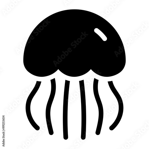 jellyfish glyph icon