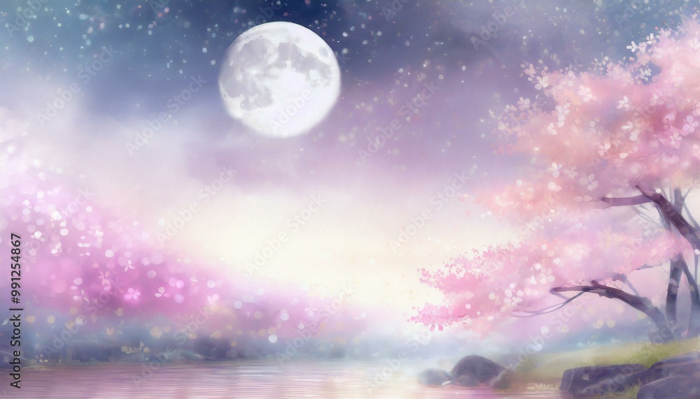 春の満月 春の満月