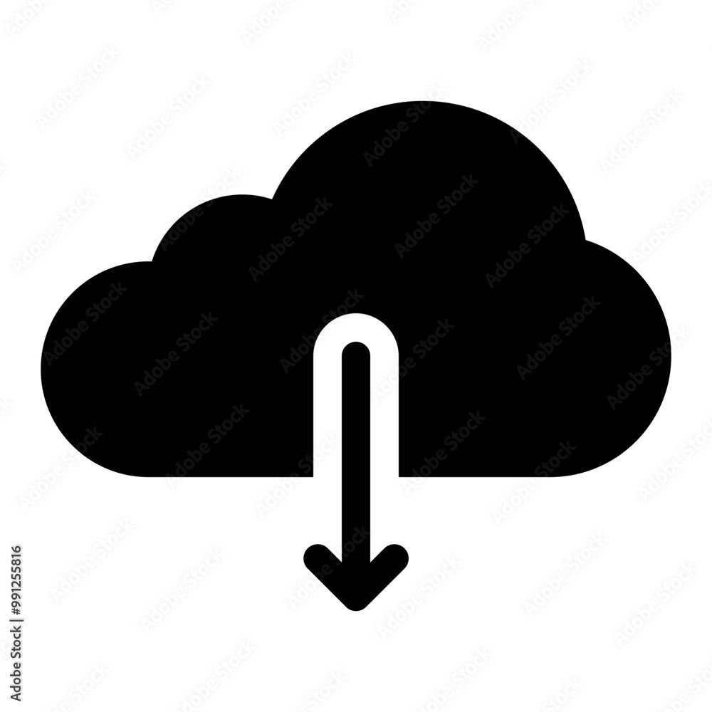 Download video, music, file, cloud, file icon Download video, music, file, cloud, file icon