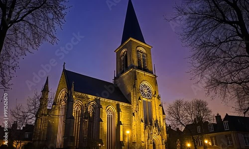 view at the church of our lady of ghent, belgium photo