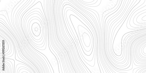 Abstract wavy topographic line background. Seamless pattern and banner design. Modern and dynamic feel to topographic mapping vector illustration.