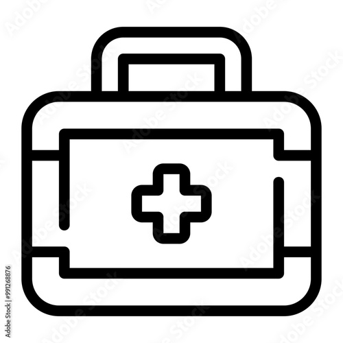 first aid kit line icon