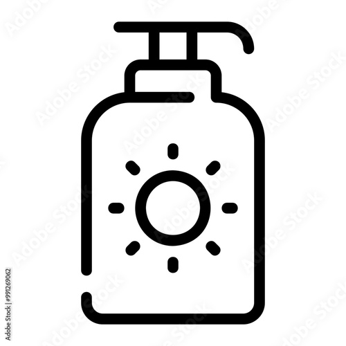 sunscreen line icon