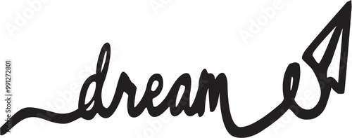 Dream text.eps file vector  photo