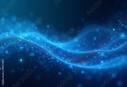 Flowing Blue Data Streams Background